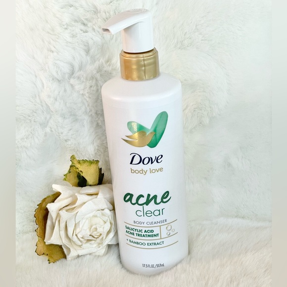 🆕NWT DOVE BODY LOVE ACNE CLEAR BODY CLEANSER w/Salicylic acid acne treatment - Picture 1 of 3